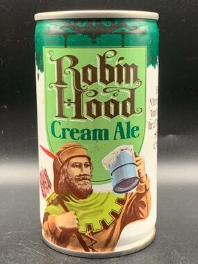 Vintage Beer Can Robin Hood Cream Ale Pull Tab Empty Steel Can Pittsburgh Brew